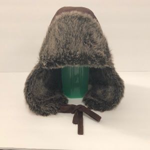 Daniel Leather Unisex Leather Winter Hat Faux Fur